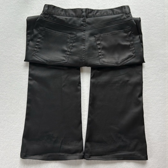 Arizona Jeans Black Satin Flare Casual Dress Party Pants Y2K Women Sz 5 - Picture 3 of 7